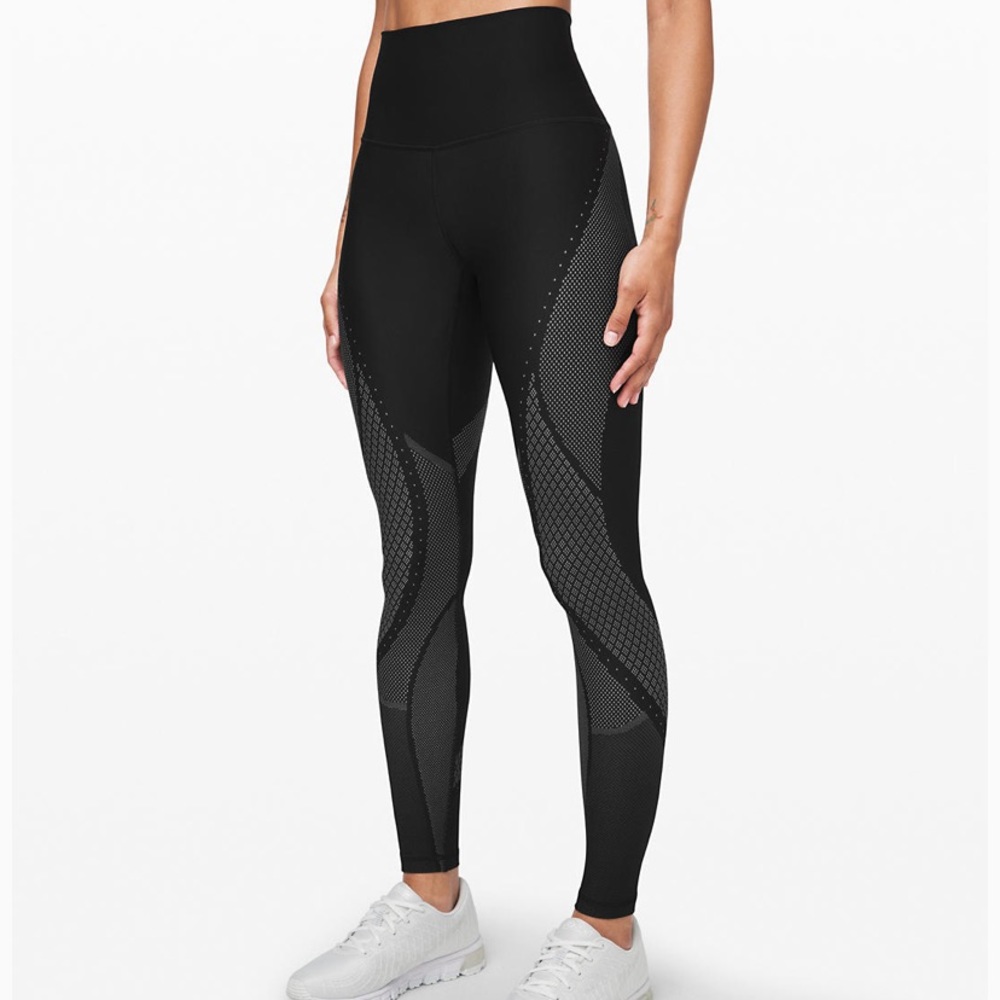 lululemon athletica Black and Gray Leggings